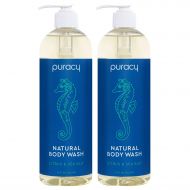 [아마존 핫딜]  [아마존핫딜]Puracy Natural Body Wash, Citrus & Sea Salt, Sulfate-Free Bath and Shower Gel, 16 Ounce (2-Pack)