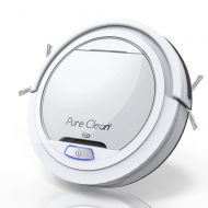 Pure Clean Robot Vacuum Cleaner - Automatic HEPA Filter Pet Hair Allergies Friendly Robotic Auto Home Cleaning for Clean Carpet Hardwood Floor - Bot Self Detects Stairs