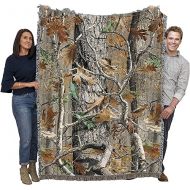 Pure Country Weavers Oak Woods Camo Blanket - Lodge Cabin Gift Tapestry Throw Woven from Cotton - Made in The USA (72x54)