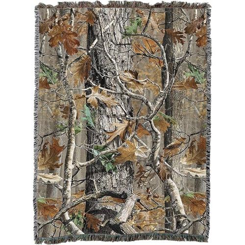  Pure Country Weavers Oak Woods Camo Blanket - Lodge Cabin Gift Tapestry Throw Woven from Cotton - Made in The USA (72x54)