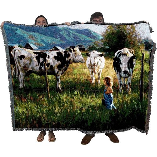  Pure Country Weavers Anniken and The Cows Blanket Tapestry Throw