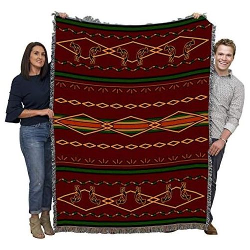  Pure Country Weavers Southwest Russet and Green Blanket Tapestry Throw