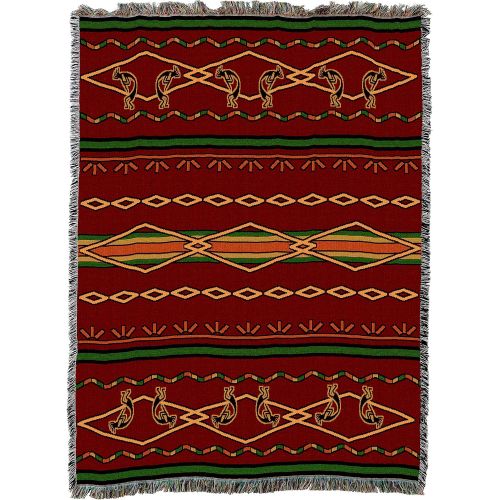  Pure Country Weavers Southwest Russet and Green Blanket Tapestry Throw