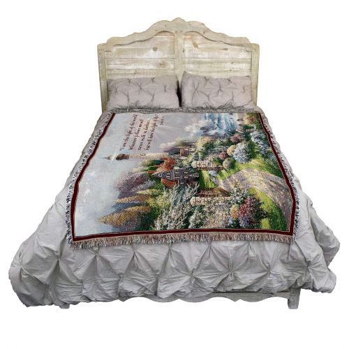  Pure Country Weavers Coastal Splendor with Scripture Tapestry Throw Blanket, 70 x 54