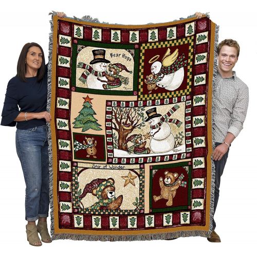  Pure Country Weavers Christmas Bear Patchwork Blanket