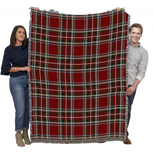  Pure Country Weavers Stewart Royal Plaid Blanket Tapestry Throw