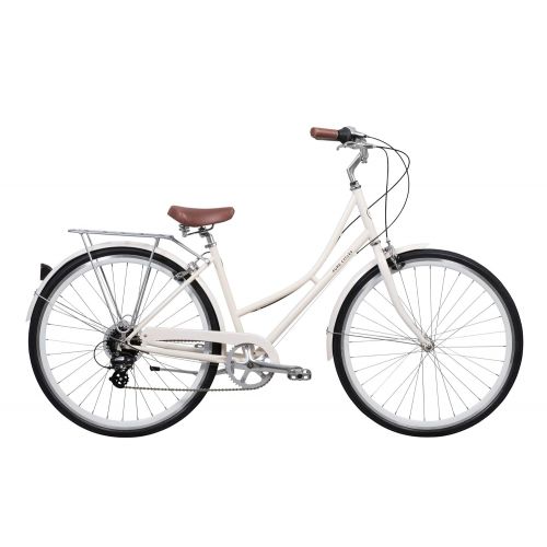  Pure Cycles Pure City Classic Step-Through 8-Speed Bicycle, 43cm/Small, Magdalen Cream/White