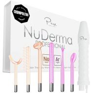 NuDerma Professional Skin Therapy Wand - Portable Skin Therapy Machine with 6 Neon & Argon Wands - Boost Your Skin - Clear Firm & Tighten