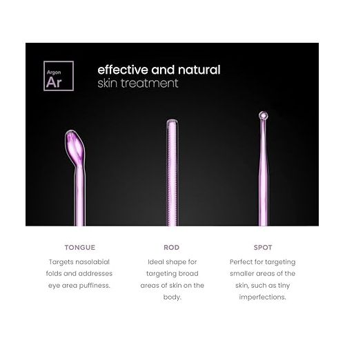  NuDerma Professional Skin Therapy Wand - Portable Skin Therapy Machine with 6 Neon & Argon Wands - Boost Your Skin - Clear Firm & Tighten