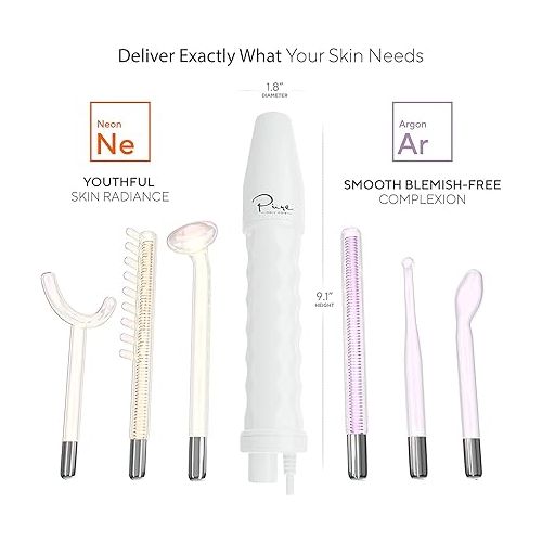  NuDerma Professional Skin Therapy Wand - Portable Skin Therapy Machine with 6 Neon & Argon Wands - Boost Your Skin - Clear Firm & Tighten