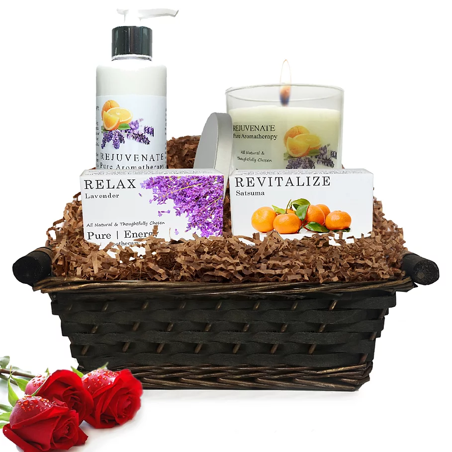  Pure Energy Apothecary Nourishing Balance Pure Aromatherapy Gift Set with Basket