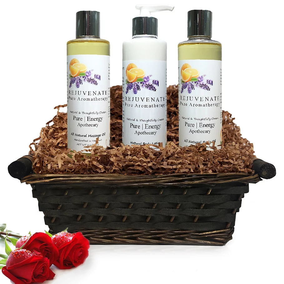 Pure Energy Apothecary Moisture Madness Pure Aromatherapy Gift Set with Basket