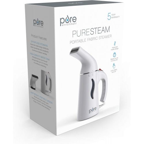  [아마존핫딜][아마존 핫딜] Pure Enrichment PureSteam Portable Fabric Steamer (White) - Fast-Heating, Ergonomic Handheld Design with Easy-Fill Water Tank for 10 Minutes of Continuous Steam - Ideal for Home or