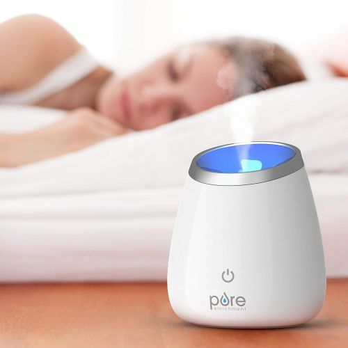  [아마존핫딜][아마존 핫딜] Pure Enrichment PureSpa Deluxe Ultrasonic Essential Oil Diffuser - 120ml Water Tank Lasts Up to 10 Hours While Generating Mood-Boosting Ions - Includes Optional Color-Changing Ligh