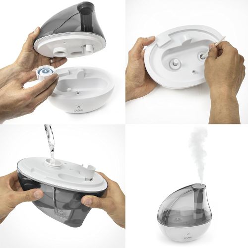  [아마존베스트]Pure Enrichment MistAire Silver Ultrasonic Cool Mist Humidifier - 1.5-Liter Water Tank, Whisper-Quiet Operation, Auto Safety Shut-Off and Night Light - Lasts Up to 25 Hours