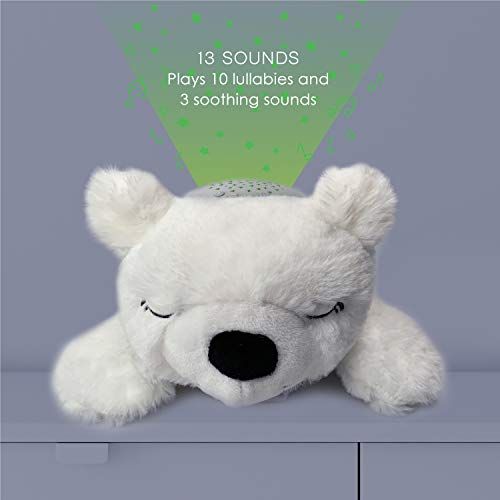  Pure Enrichment PureBaby Sound Sleepers Portable Sound Machine & Star Projector - Plush Sleep Aid for Baby and Toddlers with Soothing Night Light Display, 10 Lullabies, White Noise, and Heartbeat