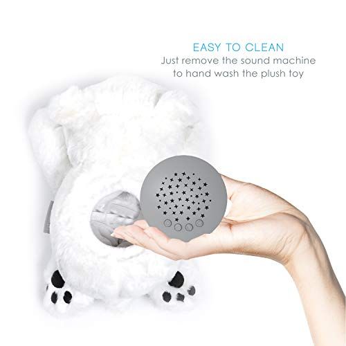  Pure Enrichment PureBaby Sound Sleepers Portable Sound Machine & Star Projector - Plush Sleep Aid for Baby and Toddlers with Soothing Night Light Display, 10 Lullabies, White Noise, and Heartbeat