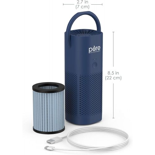  Pure Enrichment PureZone Mini Portable Air Purifier - True HEPA Filter Cleans Air, Helps Alleviate Allergies, Eliminates Smoke & More ? Ideal for Traveling, Home, and Office Use (B