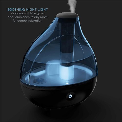  [아마존베스트]Pure Enrichment MistAire Ultrasonic Cool Mist Humidifier - Premium Humidifying Unit with Whisper-Quiet Operation, Automatic Shut-Off and Night Light Function - Lasts Up to 16 Hours