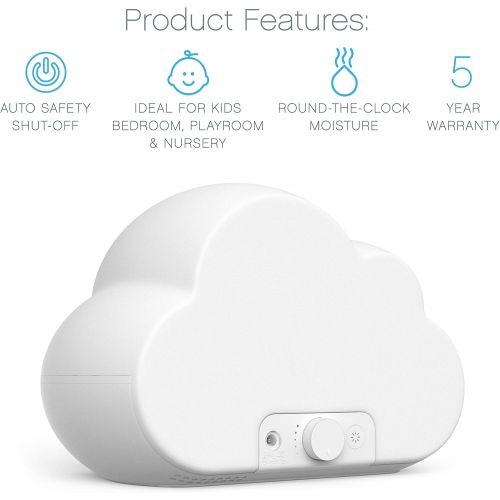  [아마존베스트]Pure Enrichment MistAire Cloud - Ultrasonic Cool Mist Humidifier Lasts Up to 24 Hours, 8-Color Night Light for Child or Baby, Variable Mist, Whisper-Quiet Operation for Nursery o