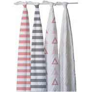 Pure Fiber Striped Swaddle Set, Pink