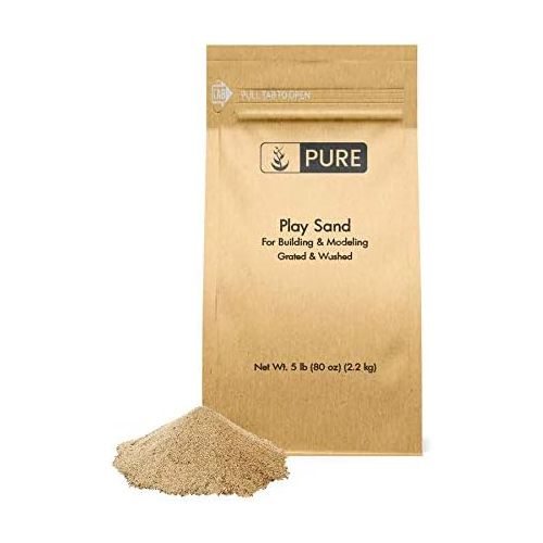  [아마존베스트]Play Sand (5 lb) by Pure Organic Ingredients, Eco-Friendly Packaging,, Building & Molding, Promotes Creativity, Sandbox & Play Areas, Indoor/Outdoor