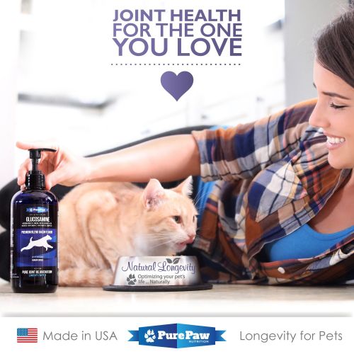  Pure Paw Nutrition Glucosamine Chondroitin for Dogs and Cats → Premium Hip and Joint Care Food Supplement → Pet Vitamins to Extend Your Puppy or Seniors Mobility → Advanced Liquid Arthritis Pain Reli