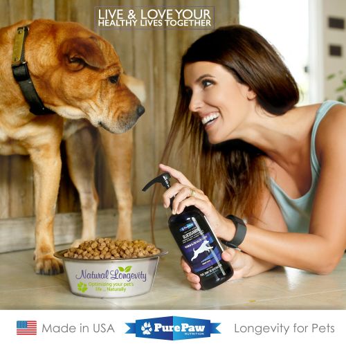  Pure Paw Nutrition Glucosamine Chondroitin for Dogs and Cats → Premium Hip and Joint Care Food Supplement → Pet Vitamins to Extend Your Puppy or Seniors Mobility → Advanced Liquid Arthritis Pain Reli