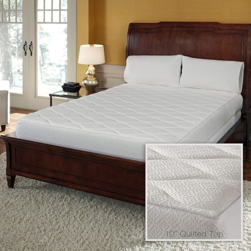  Pure Rest MFM_204_1T Euro Top Medium Firm Gel Memory Foam Mattress, Twin, White