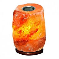 Himalayan Salt Essential Oil Diffuser by Pure Salt Co - Hand Carved Natural Crystal Lamp - Peace from nature-Aromatherapy Salt Lamp with Bulb and Dimmer Bundle