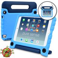 Pure Sense Cases Pure Sense Buddy [Anti-Microbial Kids CASE] Child Proof case for iPad Mini 4 | Rugged Cover with Stand, Handle, Shoulder Strap | A1538 A1550 (Blue)