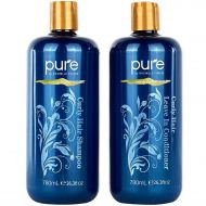 [아마존 핫딜] Pure by Rachelle Parker Curly Hair Shampoo and Conditioner Set for Curly Hair. Increase Hydration & Gloss. Repairs & Strengthens Hair for Smooth, Bouncy Curls. Sulfate & Paraben Free.Curly Hair Leave in C