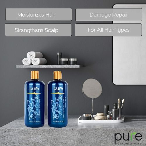  [아마존 핫딜] Pure by Rachelle Parker Curly Hair Shampoo and Conditioner Set for Curly Hair. Increase Hydration & Gloss. Repairs & Strengthens Hair for Smooth, Bouncy Curls. Sulfate & Paraben Free.Curly Hair Leave in C