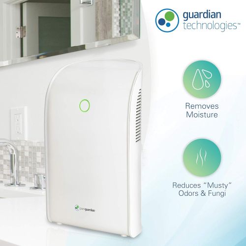  Guardian Technologies Pure Guardian DH201WCA Small Room Dehumidifier for Allergen & Odor Control In Closets, Kitchens, Laundry Rooms, & Bathrooms, Ultra-Quiet & Space-Saving, Pureg