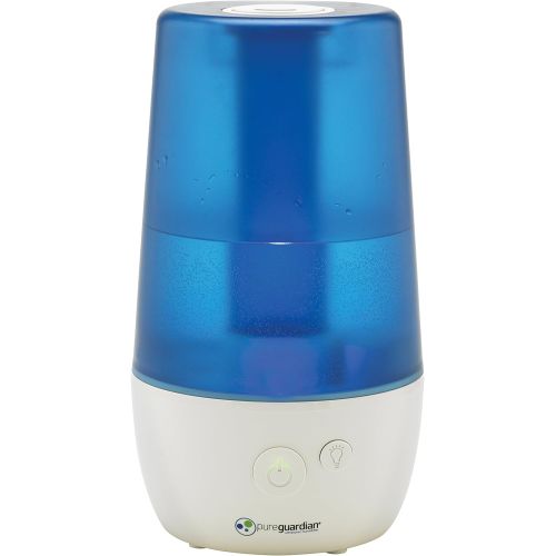  Guardian Technologies Pure Guardian H965AR Ultrasonic Cool Mist Humidifier, 70 Hrs. Run Time, 1 Gal. Tank Capacity, 320 Sq. Ft. Coverage, Small Rooms, Filter Free, Silver Clean Treated Tank, Includes Es