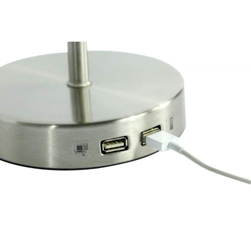  PureOptics LED Desk Lamp with 2 USB Ports, 6600K Color Temperature, Adjustable Gooseneck (VLED625D)
