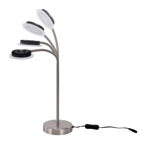  PureOptics LED Desk Lamp with 2 USB Ports, 6600K Color Temperature, Adjustable Gooseneck (VLED625D)