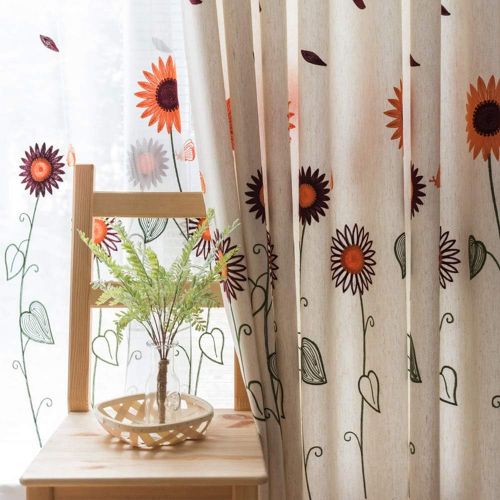  Pureaqu pureaqu 1 Panel Luxury European Style Curtains Embroidered Floral Grommet Top Curtain Fabric For Living Room Semi Blackout Darkening Window DrapesTreatment for Bedroom W75 x H84 I