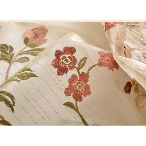  Pureaqu pureaqu 1 Panel Luxury European Style Curtains Embroidered Floral Grommet Top Curtain Fabric For Living Room Semi Blackout Darkening Window DrapesTreatment for Bedroom W75 x H84 I