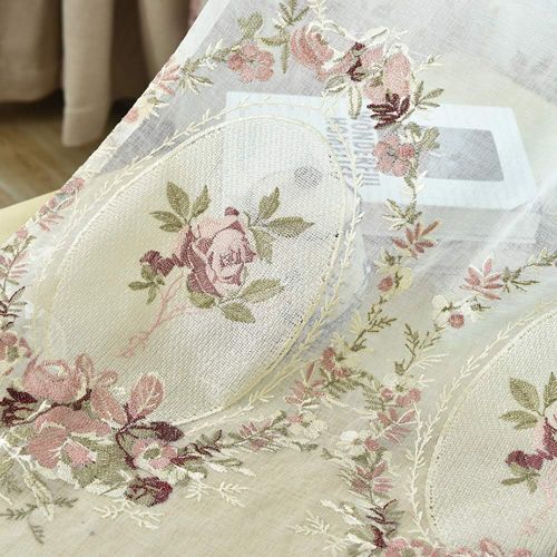  Pureaqu pureaqu 1 Panel Luxury European Style Curtains Embroidered Floral Grommet Top Curtain Fabric For Living Room Semi Blackout Darkening Window DrapesTreatment for Bedroom W75 x H84 I