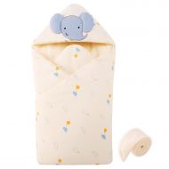 Pureborn Baby Swaddle Blanket Cotton Sleeping Bag Envelope for Newborns Elephant 88 88 cm by pureborn