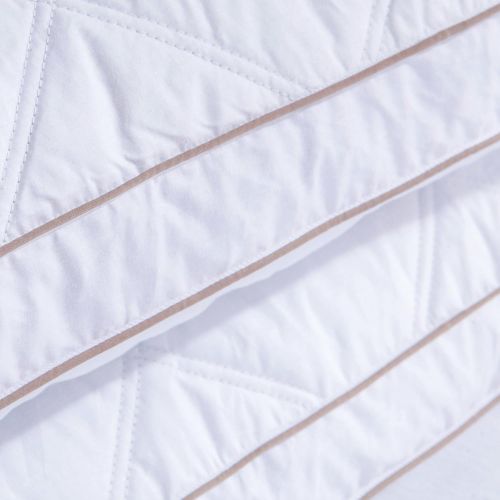  [아마존 핫딜] [아마존핫딜] Puredown puredown Natural Goose Down Feather Sleeping 100% Cotton Pillow Cover Downproof, Standard/Queen, Gusseted 2 Pack