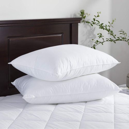  [아마존 핫딜] Puredown puredown Natural Goose Down Pillows 100% Cotton Pillow Cover Set of 2 Bed Pillows for Sleeping, Queen Size