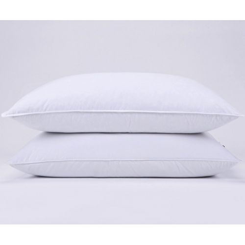  [아마존 핫딜] Puredown puredown Natural Goose Down Feather White Pillow Inserts, 100% Egyptian Cotton Fabric Cover Bed Pillows, Set of 2 King Size