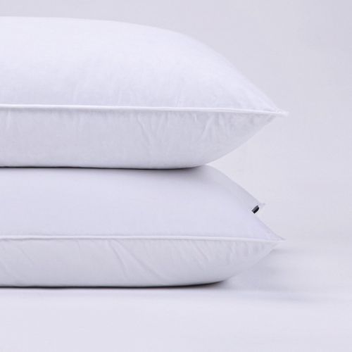  [아마존 핫딜] Puredown puredown Natural Goose Down Feather White Pillow Inserts, 100% Egyptian Cotton Fabric Cover Bed Pillows, Set of 2 King Size