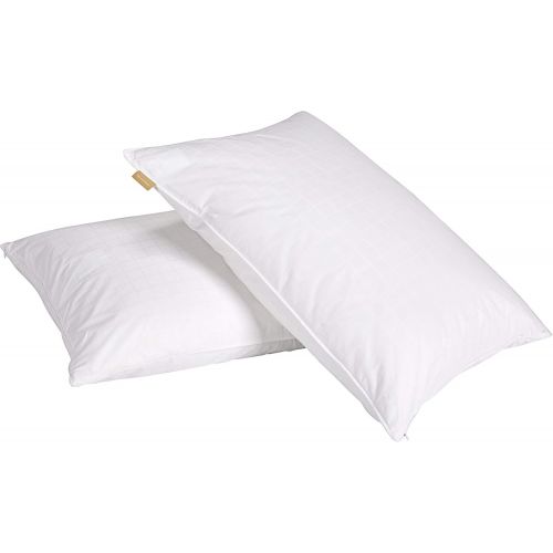  Puredown 75% White Down Pillows 600 Filling Power, Cotton Cover ,2 Set, StandardQueen Size