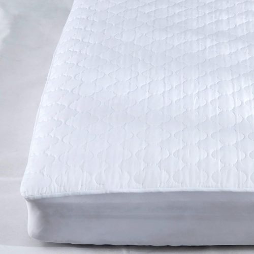  Puredown puredown Waterproof Quilted Crib Mattress Protector with Clover Pattern for Baby Fitted White Set of 2