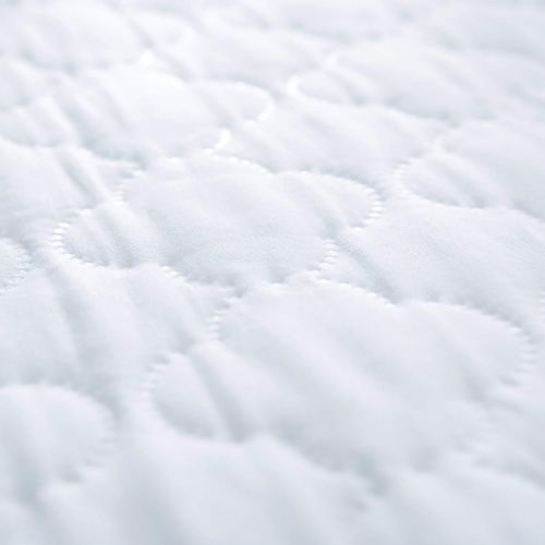  Puredown puredown Waterproof Quilted Crib Mattress Protector with Clover Pattern for Baby Fitted White Set of 2