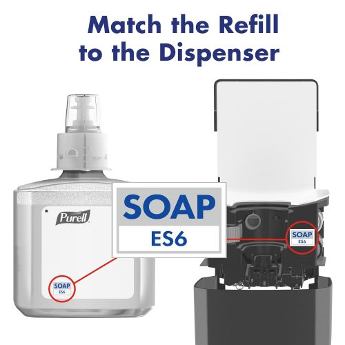  Purell PURELL Foodservice HEALTHY SOAP .5% BAK Antimicrobial Foam ES6 Starter Kit, 1  1200 mL Soap Refill + 1 - ES6 Graphite Touch-Free Dispenser - 6480-1G