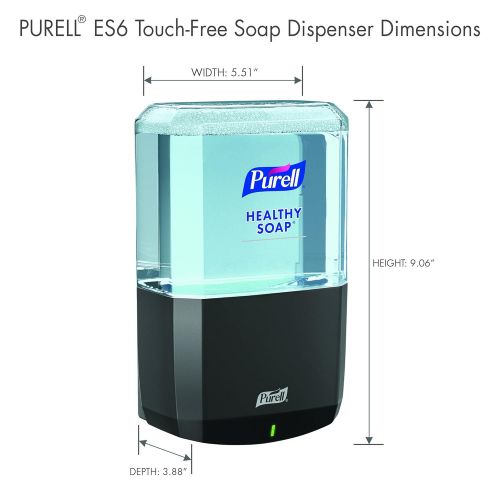  Purell PURELL Foodservice HEALTHY SOAP .5% BAK Antimicrobial Foam ES6 Starter Kit, 1  1200 mL Soap Refill + 1 - ES6 Graphite Touch-Free Dispenser - 6480-1G